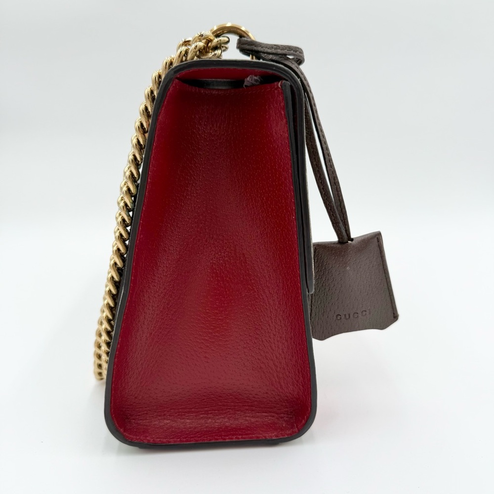 SOLD Gucci GG Supreme Monogram Tian Large Padlock Shoulder Bag Beige Multicolor - Picture 2 of 11